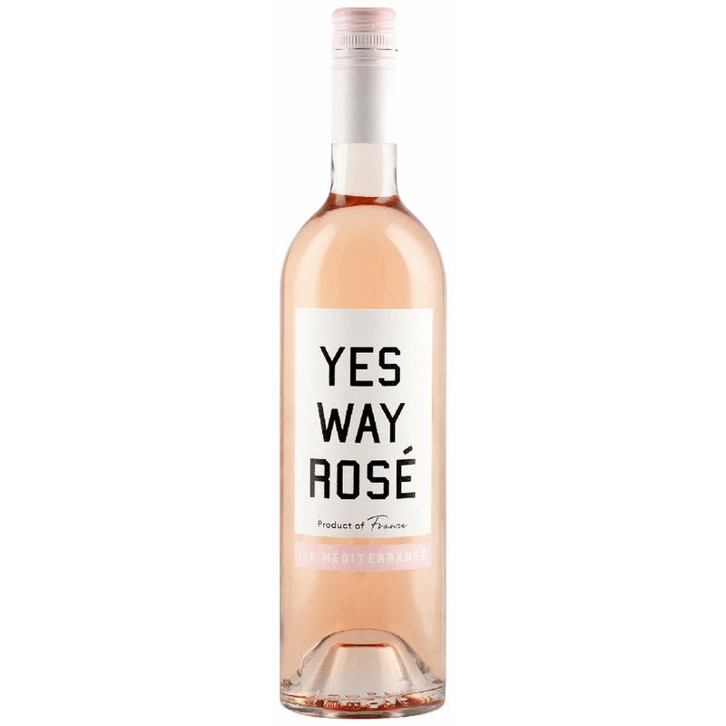 Yes Way Rosé California pink wine bottle