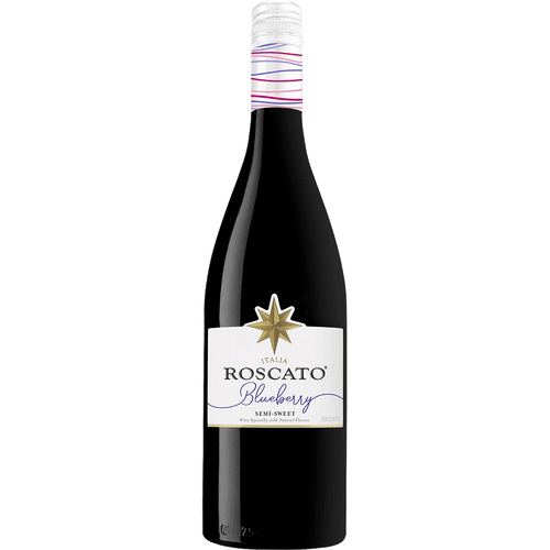 Roscato Blueberry 750ML Front Bottle Label