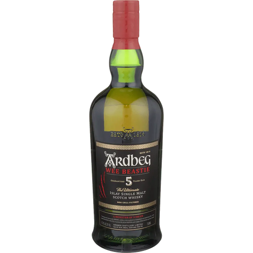 Ardbeg Wee Beastie 750ML Front Bottle Label