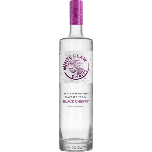 White Claw Spirits Black Cherry Flavored Vodka 750ML Front Bottle Label