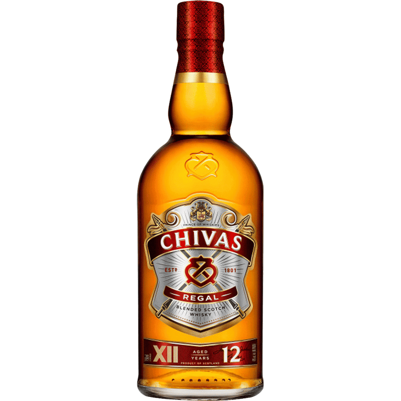 Chivas Regal Blended Scotch 12 YR 375ML Front Bottle Label