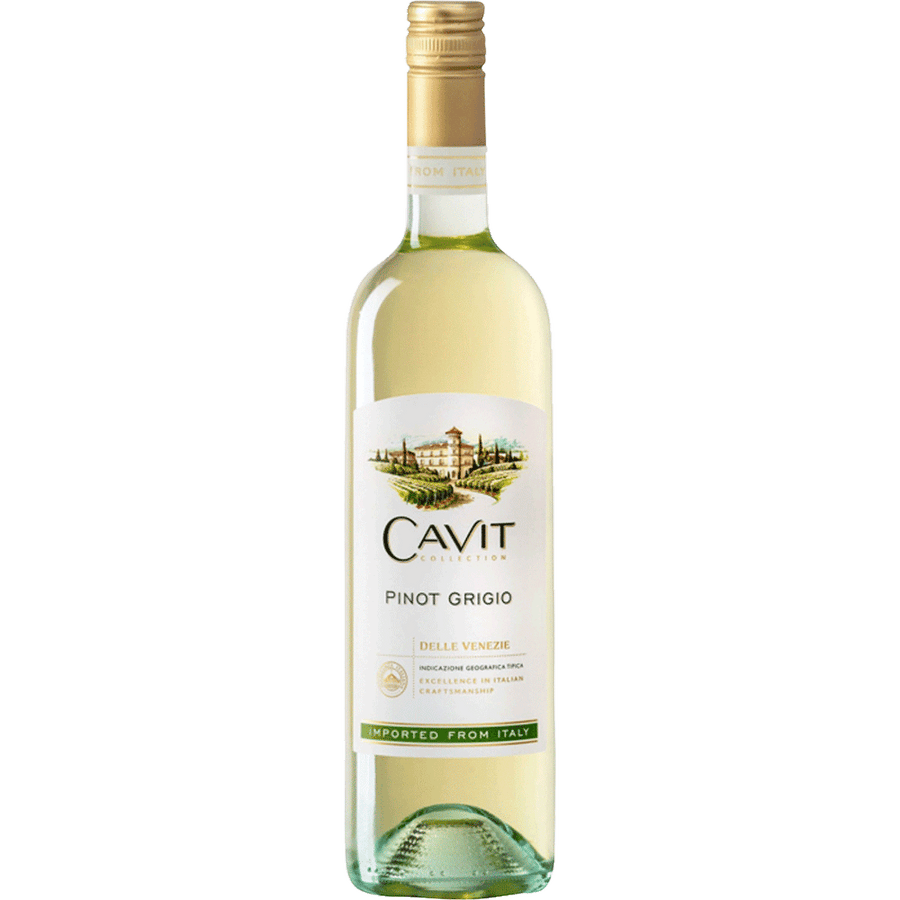 Cavit Pinot Grigio 750ML Front Bottle Label