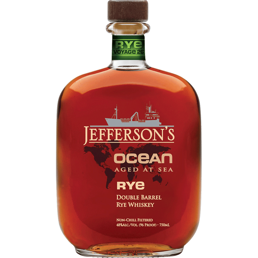 Jefferson's Ocean Aged Double Barrel Rye 750ML Front Bottle Label