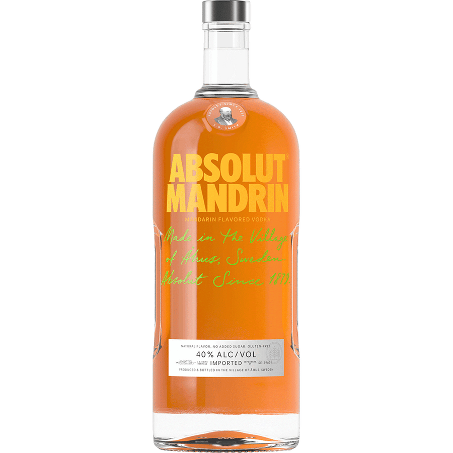 Absolut Mandrin 50ML Front Bottle Label