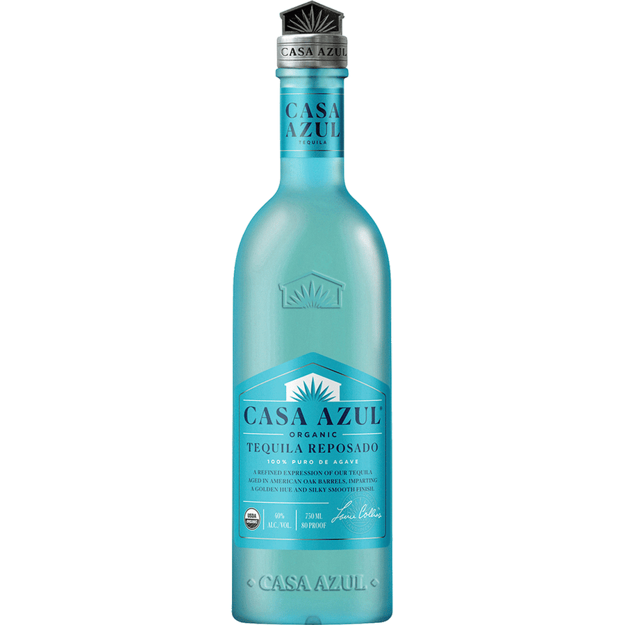 Casa Azul Organic Reposado Tequila 750ML Front Bottle Label