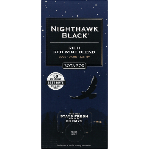 Bota Box Nighthawk Red Blend 3L Front Bottle Label