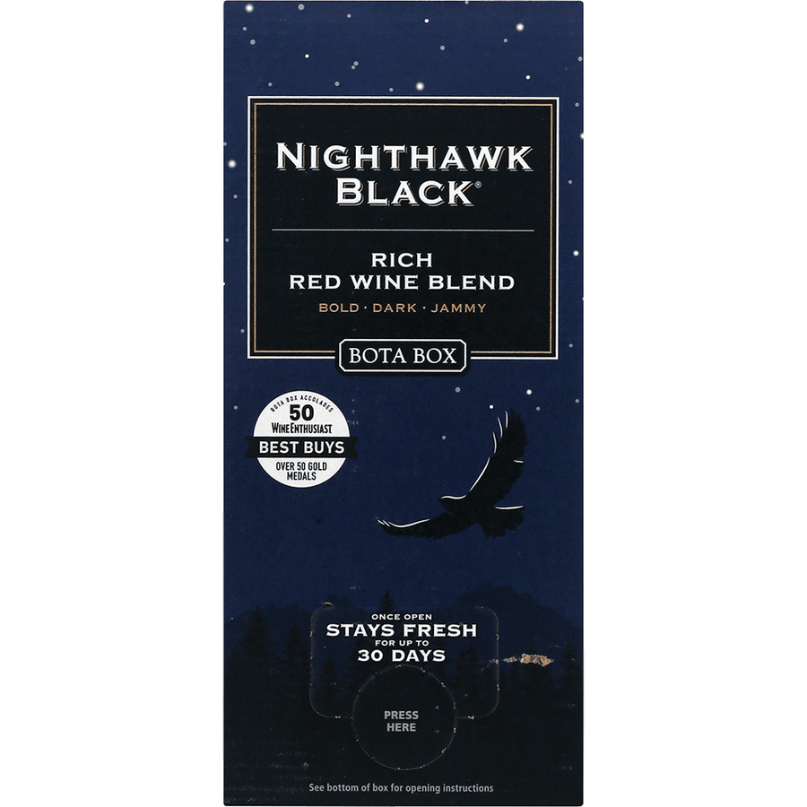 Bota Box Nighthawk Red Blend 3L Front Bottle Label