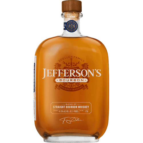 Jefferson's Bourbon Whiskey 1.75L Front Bottle Label