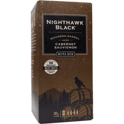 Bota Box Nighthawk Bourbon Barrel Cabernet Sauvignon - Bourbon bottle available at Buffalo House Liquor & Wines
