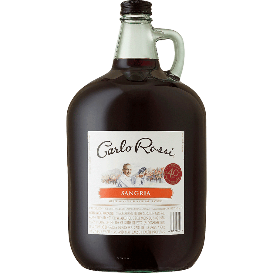 Carlo Rossi Sangria 4L Front Bottle Label