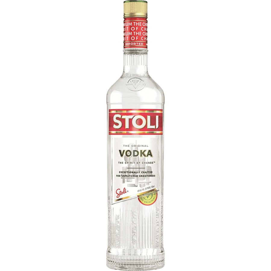 Stolichnaya Vodka 375ML Front Bottle Label