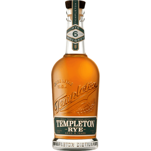 Templeton 6 Year Old Rye Whiskey 750ML Front Bottle Label
