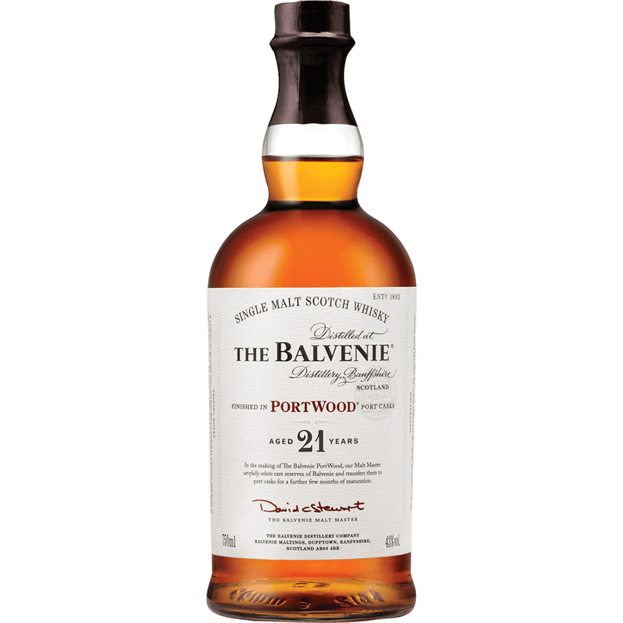 The Balvenie PortWood 21 Year Old Single Malt Scotch Whisky 750ML Front Bottle Label