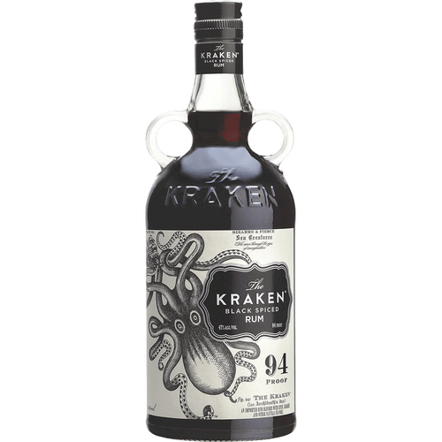 Kraken Black Spiced Rum 94 Proof 1.75L Front Bottle Label