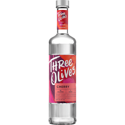 Three Olives Cherry Vodka 1.75L Front Bottle Label