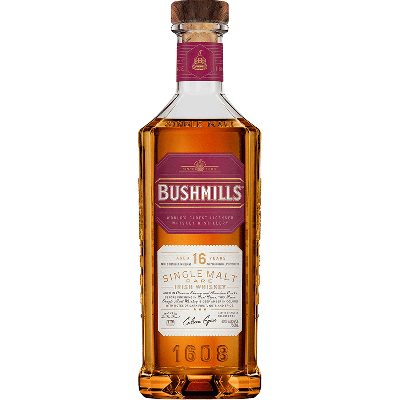 Bushmills 16 Years Old Rare Triple Distilled Single Malt - Irish Whiskey bottle available at Buffalo House Liquor & Wines