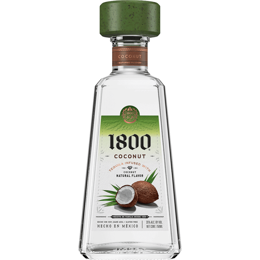 1800 Tequila Coconut 375ML Front Bottle Label