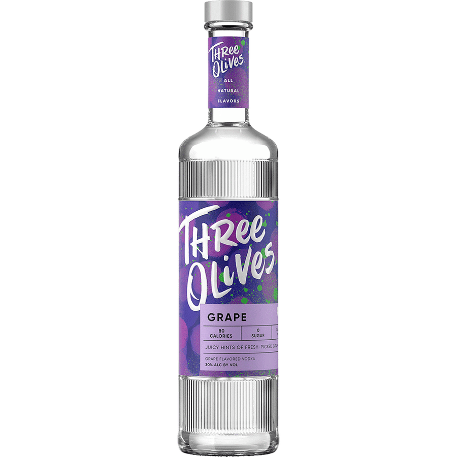 Three Olives Grape Vodka 1.75L Front Bottle Label