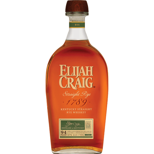 Elijah Craig Oak Barrel Straight Rye 750ML Front Bottle Label