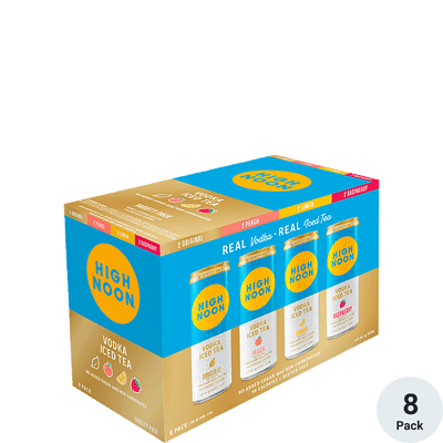 High Noon Iced Tea Variety 8 PK - Hard Seltzer bottle available at Buffalo House Liquor & Wines
