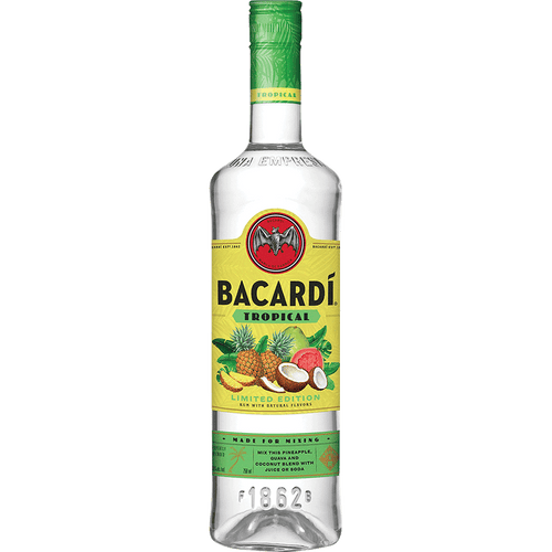 Bacardi Tropical 1.75L Front Bottle Label