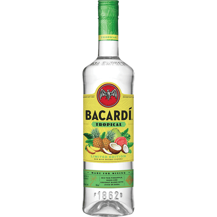 Bacardi Tropical 1.75L Front Bottle Label