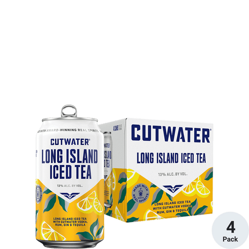Cutwater Long Island Iced Tea 4pk-12oz Cans Front Bottle Label