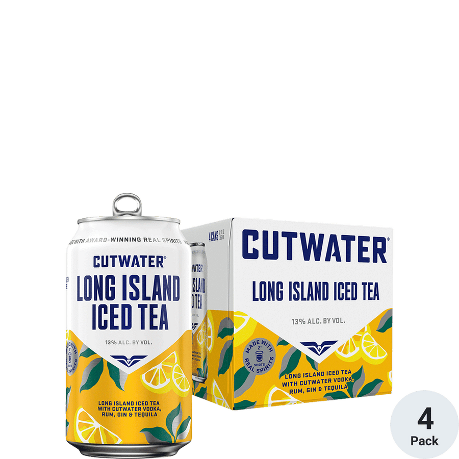 Cutwater Long Island Iced Tea 4pk-12oz Cans Front Bottle Label