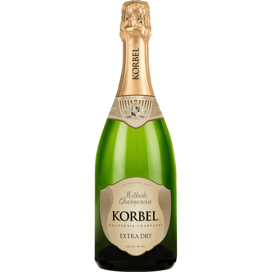 Korbel California Champagne Extra Dry 750ML Front Bottle Label