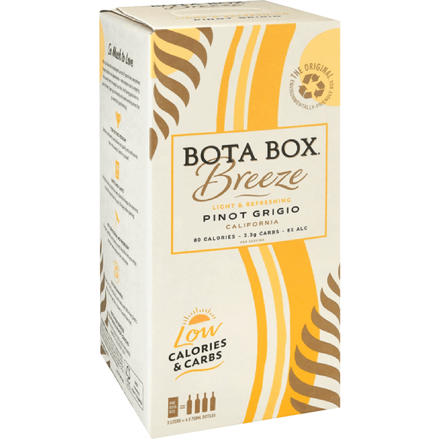 Bota Box Breeze Pinot Grigio 3L Front Bottle Label