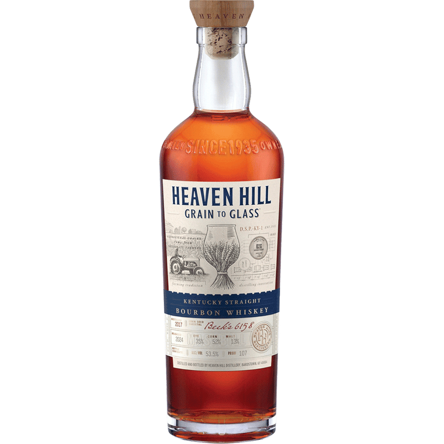 Heaven Hill Grain to Glass Kentucky Straight Bourbon 700ML Front Bottle Label