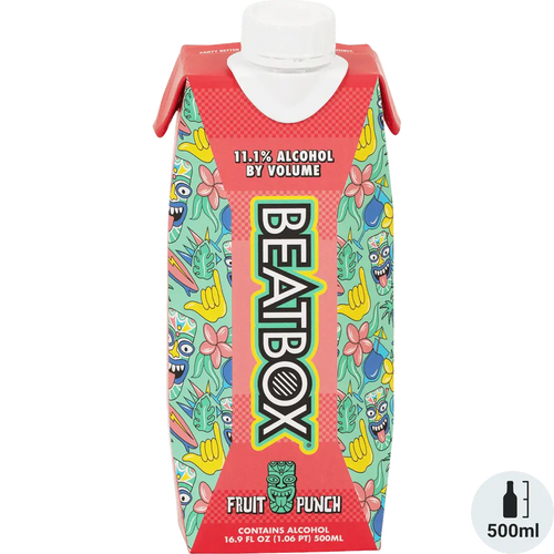 Beatbox Fruit Punch 500ML Front Bottle Label