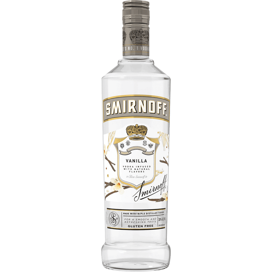 Smirnoff Vanilla Vodka 60 Proof 750ML Front Bottle Label
