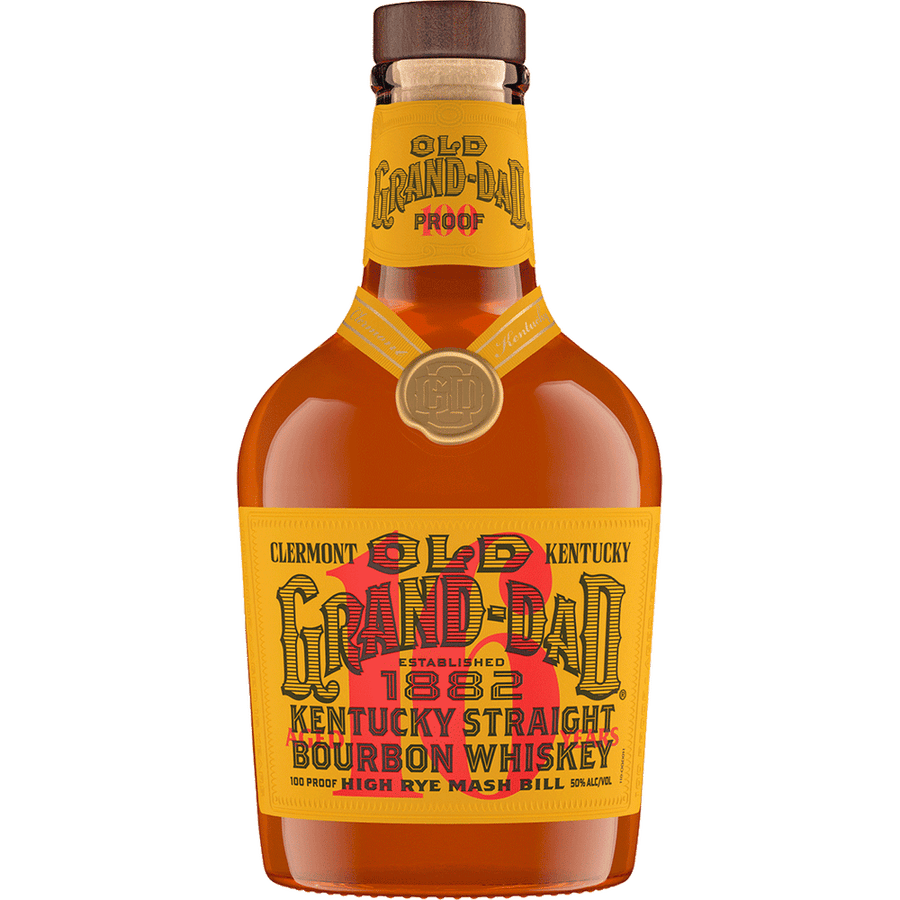 Old Grand-Dad High Rye Mash Bill 16 YR 750ML Front Bottle Label