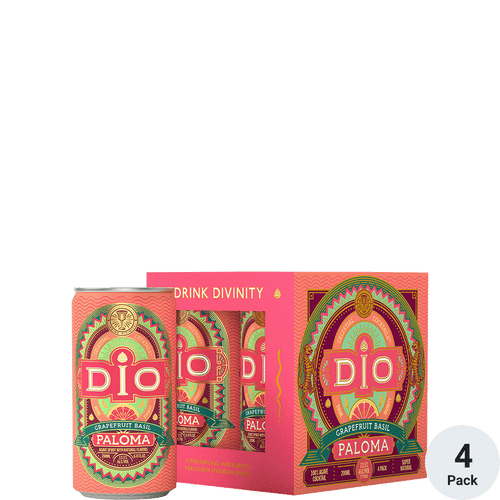 DIO Grapefruit Basil Paloma 4pk-200ML Cans Front Bottle Label