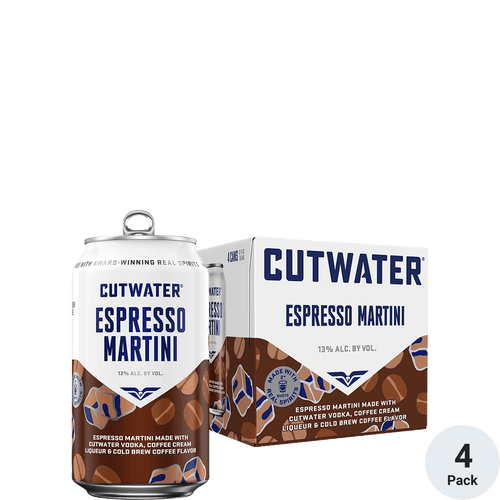 Cutwater Espresso Martini 4pk-12oz Cans Front Bottle Label
