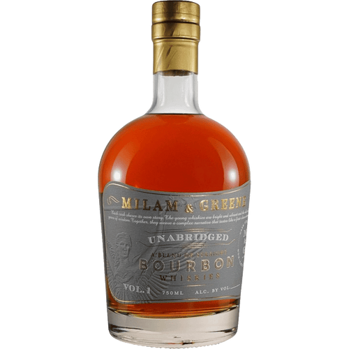 Milam & Greene Unabridged Blended Bourbon 750ML Front Bottle Label
