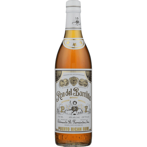 Ron del Barrilito 2 Star Rum 750ML Front Bottle Label