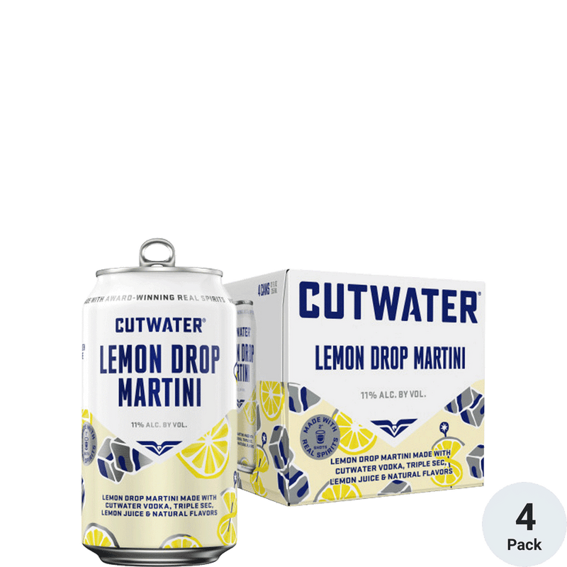 Cutwater Lemon Drop Martini - Ready-to-Drink Cocktail bottle available at Buffalo House Liquor & Wines