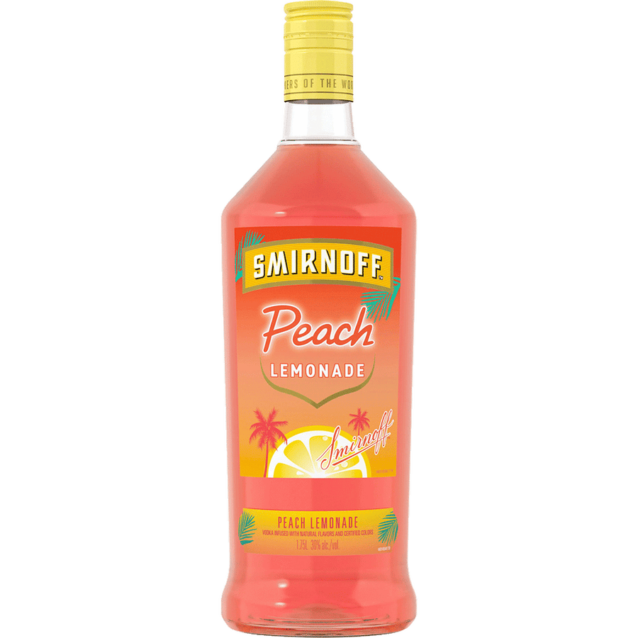 Smirnoff Peach Lemonade 1.75L Front Bottle Label
