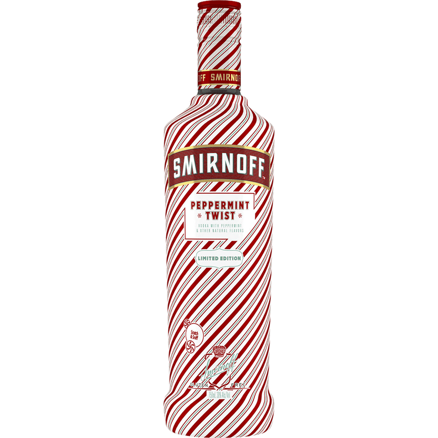 Smirnoff Peppermint Twist 750ML Front Bottle Label
