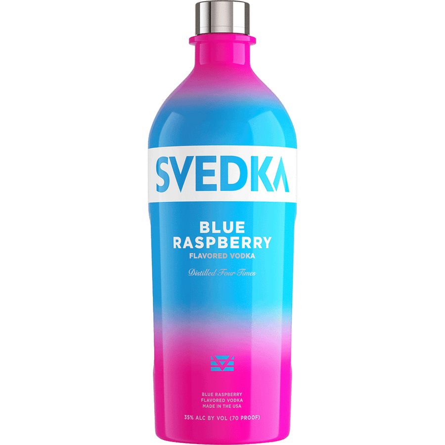 Svedka Blue Raspberry 1L Front Bottle Label