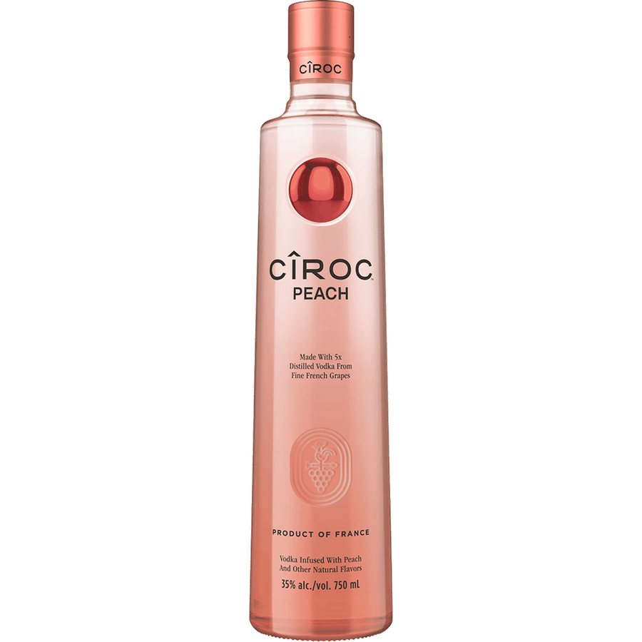 CIROC Peach 750ML Front Bottle Label