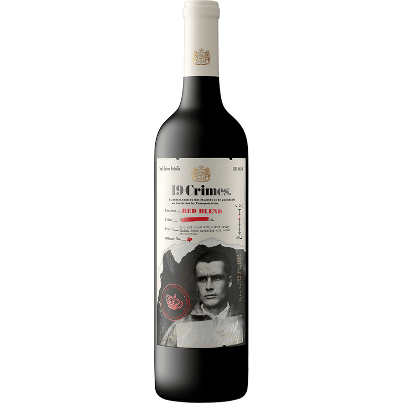 19 Crimes Red Blend 750ML Front Bottle Label