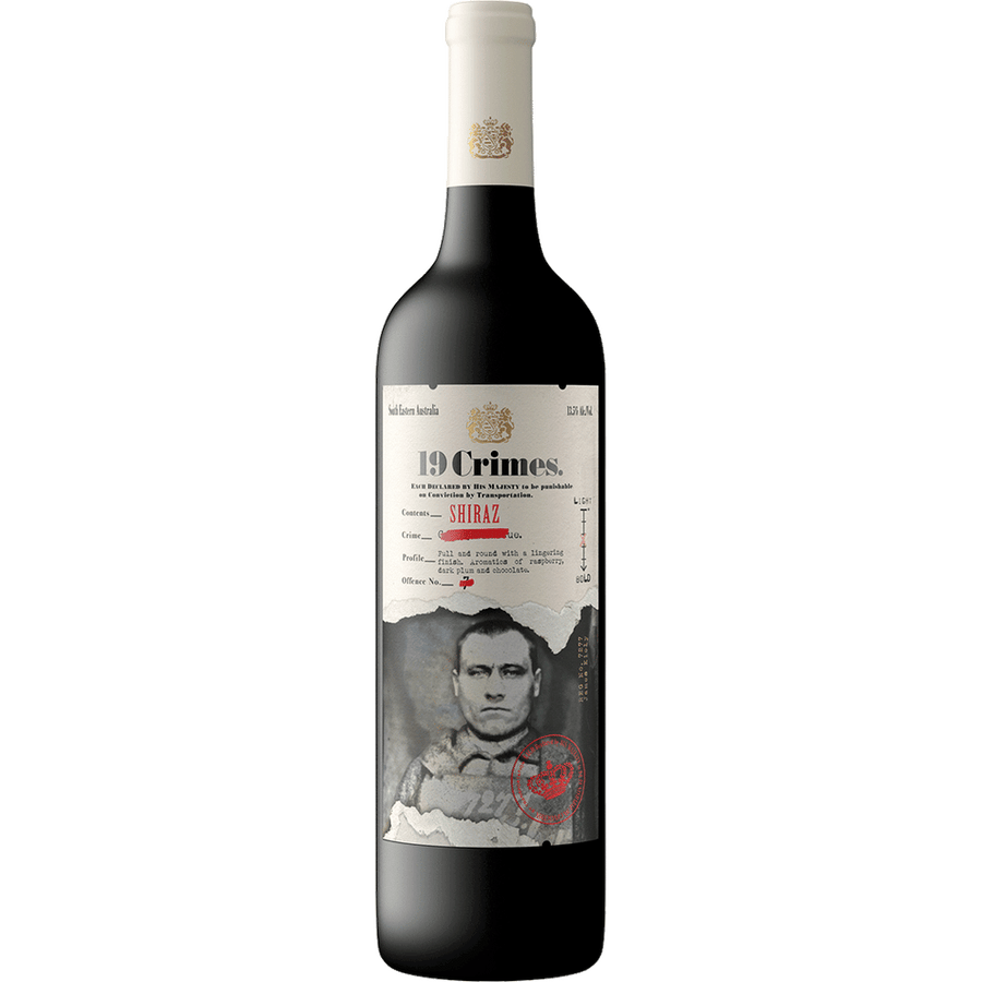 19 Crimes Shiraz 750ML Front Bottle Label