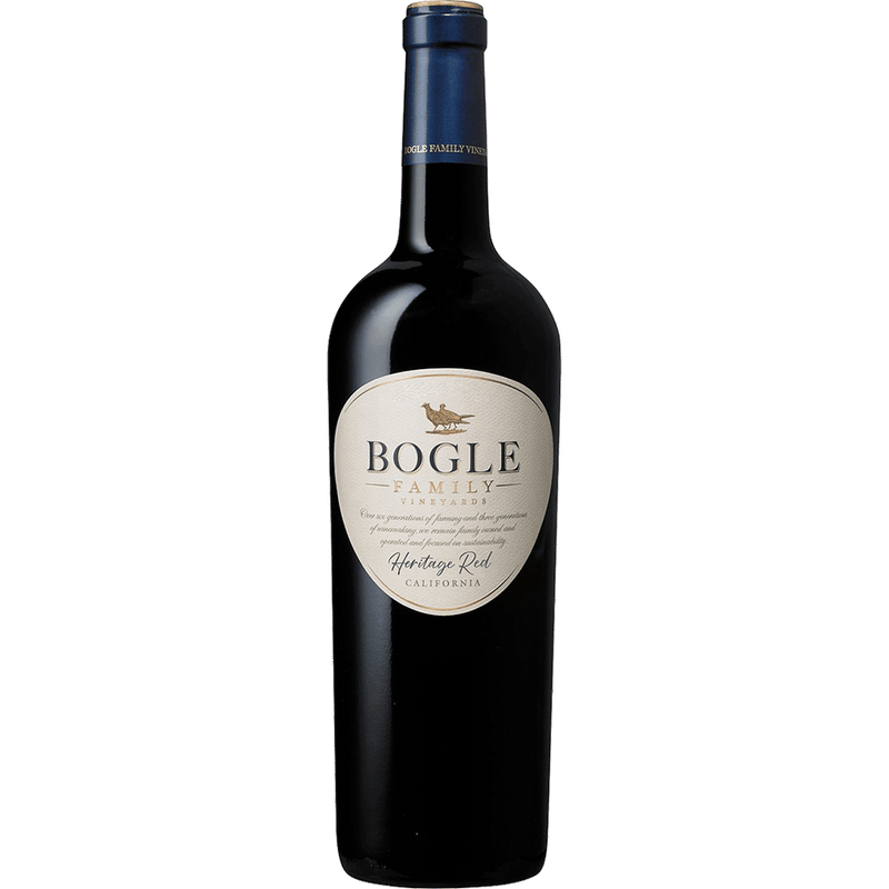 Bogle Heritage Red 750ML Front Bottle Label