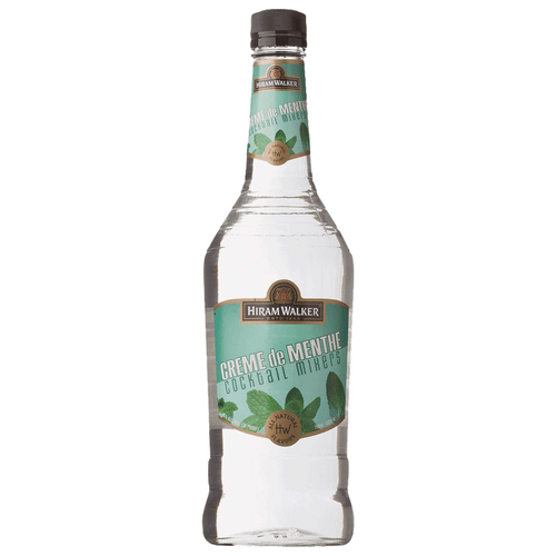 Hiram Walker Creme De Menthe White 1L Front Bottle Label