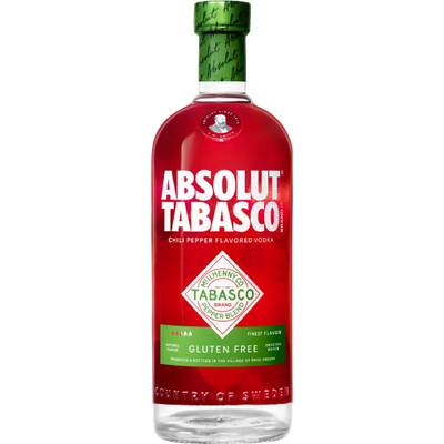 Absolut Tabasco 750ml vodka bottle — Buffalo House Liquor Tonawanda NY