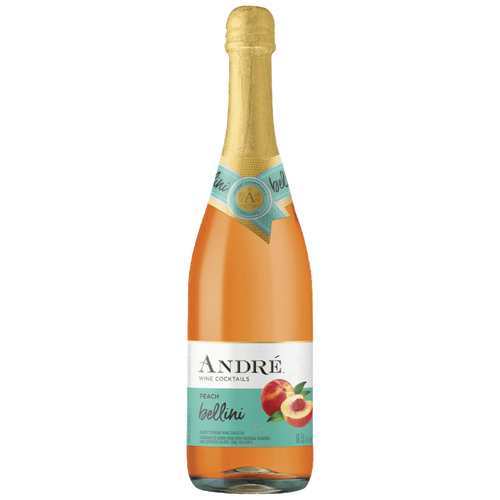 Andre Peach Bellini 750ML Front Bottle Label