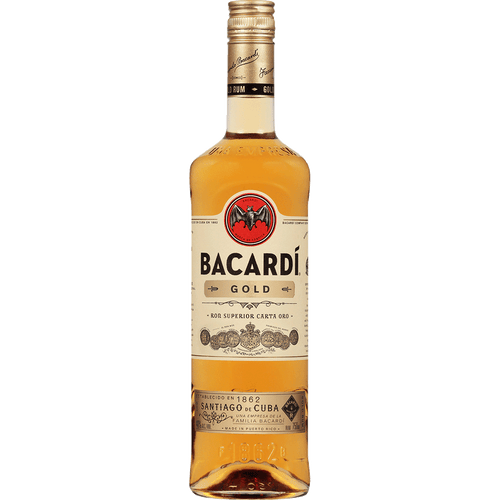 Bacardi Gold 50ML Front Bottle Label